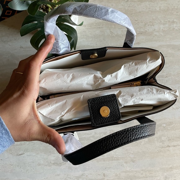 New , tory burch black small tote bag - Picture 4 of 13